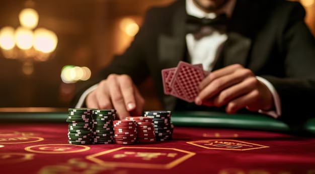 Live dealer rolling dice in Sic Bo Dadu game on dragon2222 mobile app